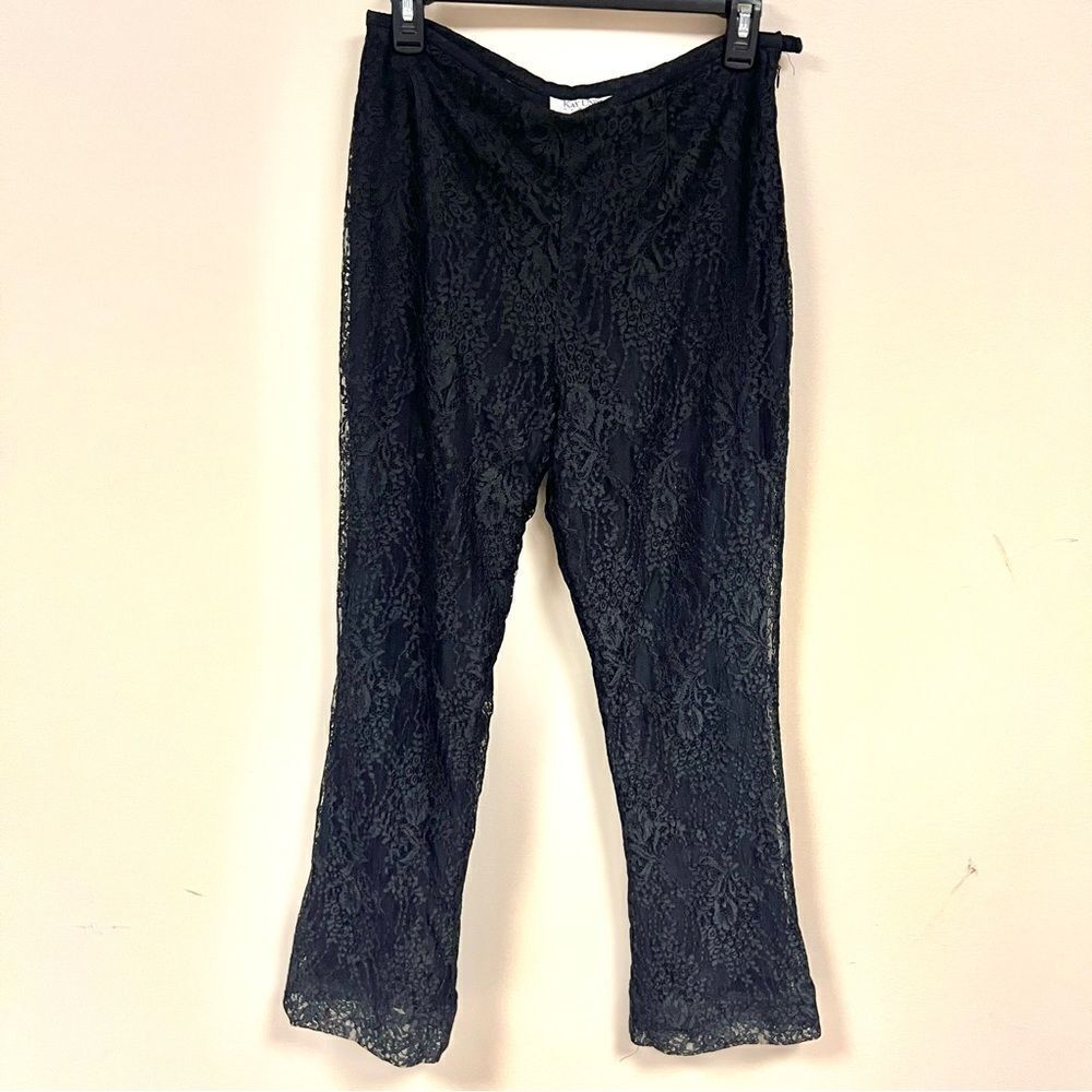 Kay Unger Black Lace Pants size 4